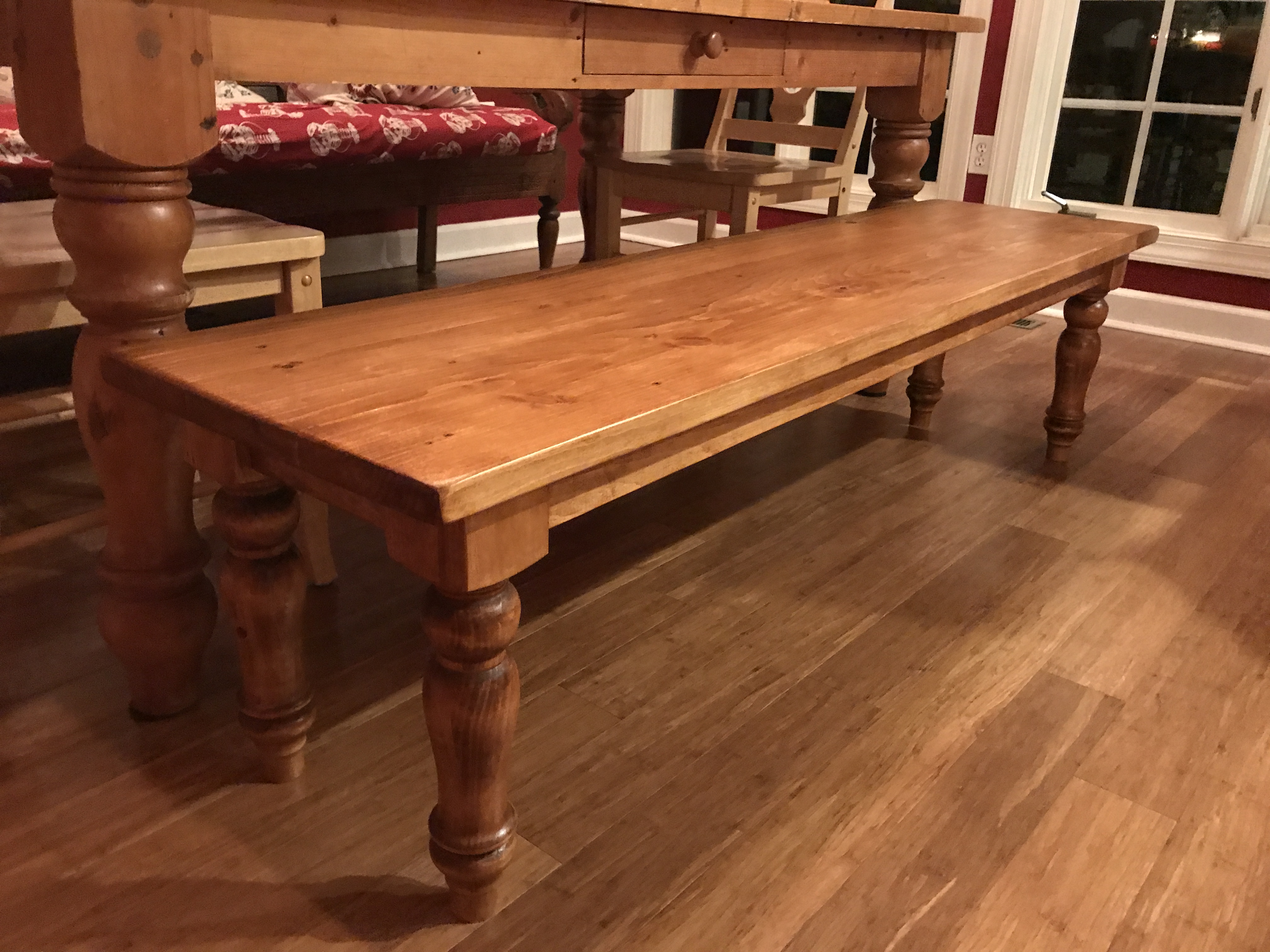 Custom Built Farmhouse Bench – Dogwood Creations